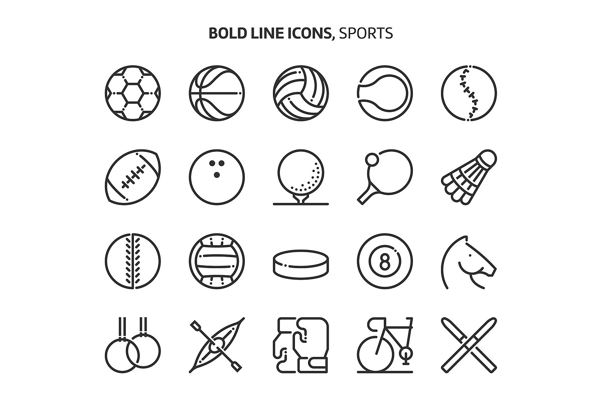 Bold Line Icons, an Outline Icon by Howcolour (Photo 63 of 151)