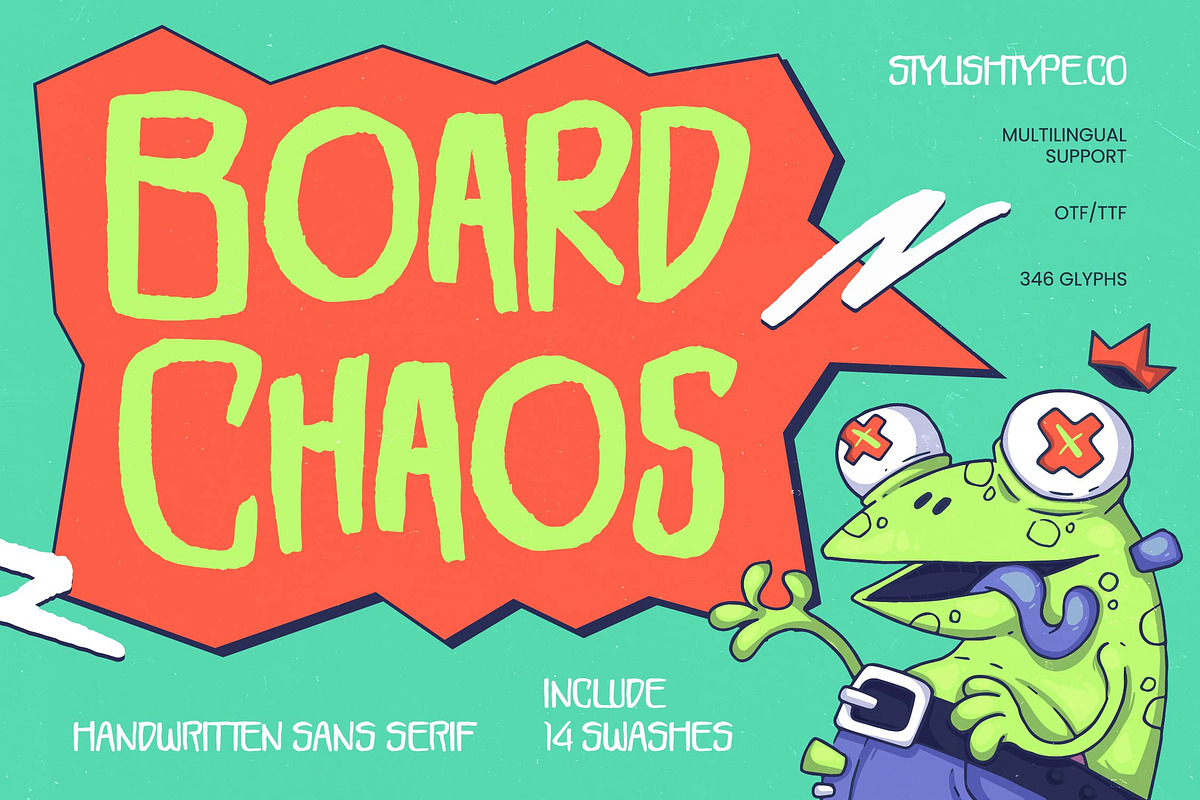 Board Chaos Handwritten Sans Serif, a Handwritten Font by stylishtype.co (Photo 1 of 10)