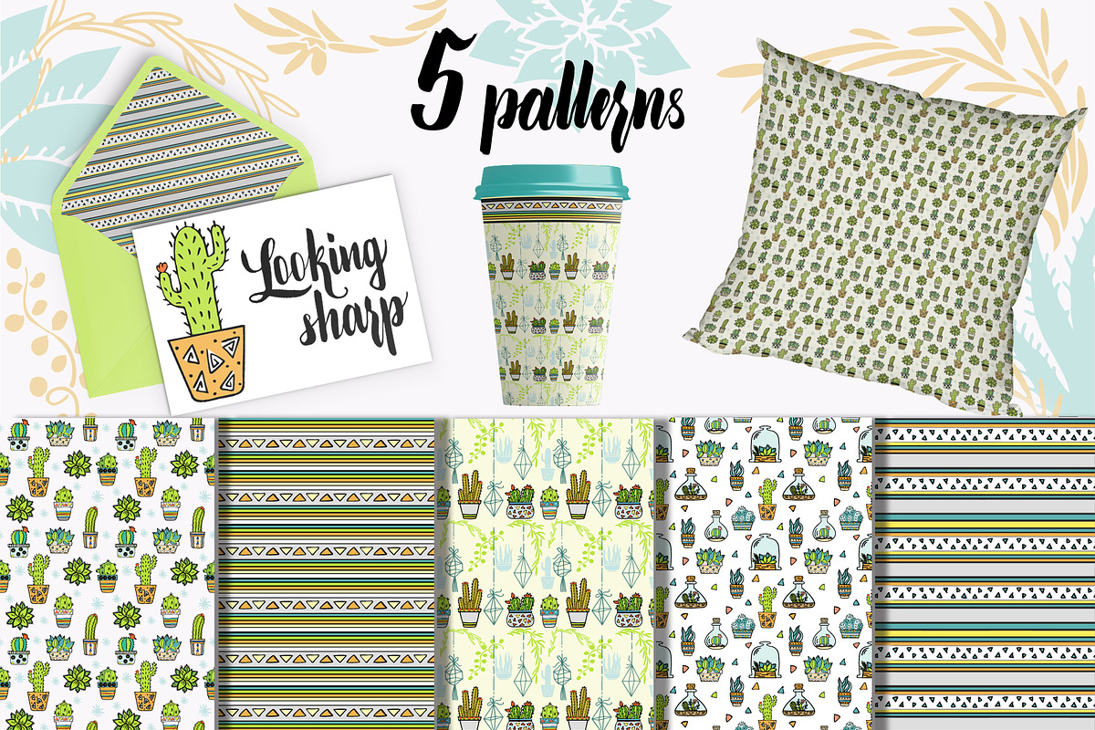 Cacti and succulents design set 140+, an Object Graphic by Live line (Photo 3 of 8)