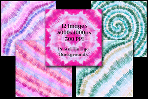 Pastel Tie Dye Backgrounds