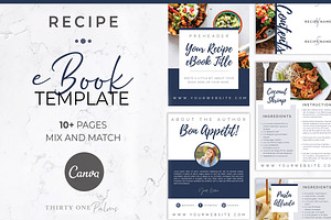 Recipe eBook Template for Canva