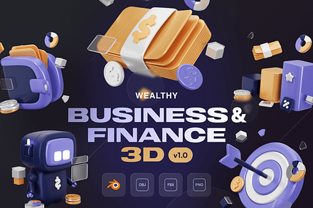 Wealthy - Business & Finance 3D Icon, an Object 3D Model by Illustraly Design