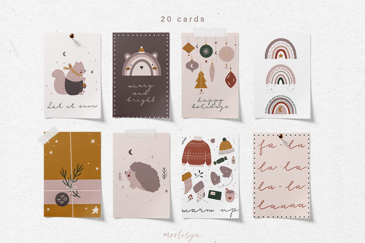 Hygge Christmas • Kids collection, an Animal Illustration by moolesya (Photo 11 of 17)