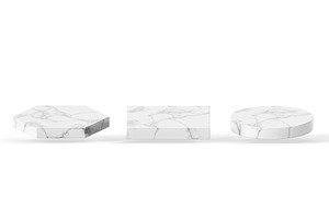 White Marble Stone Podiums 3d Render