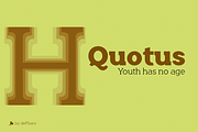Quotus Slab Bracketed -8 fonts-, a Slab Serif Font by deFharo (Thumbnail 8 of 9)
