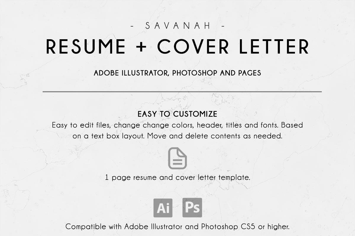 Savanah | Resume & Cover Letter, a Resume Template by Gabellare (Photo 4 of 4)