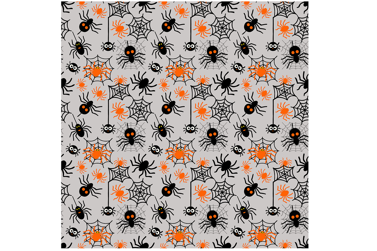 Halloween Cute Spiders Seamless, a Pattern Graphic by Sharon Schwalbe (Photo 3 of 4)