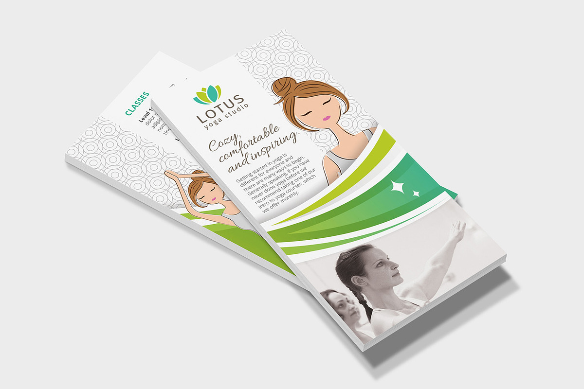 Yoga Studio DL Card Template, a Card Template by BrandPacks (Photo 4 of 4)