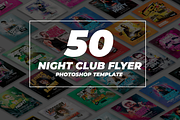 50 Night Club Party Flyer Bundle 10, a Flyer Template by NanoAgency (Thumbnail 1 of 2)