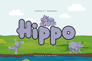 Hippo - Modern Sans Kids Font, a Sans Serif Font by overlaytemplates (Thumbnail 1 of 5)