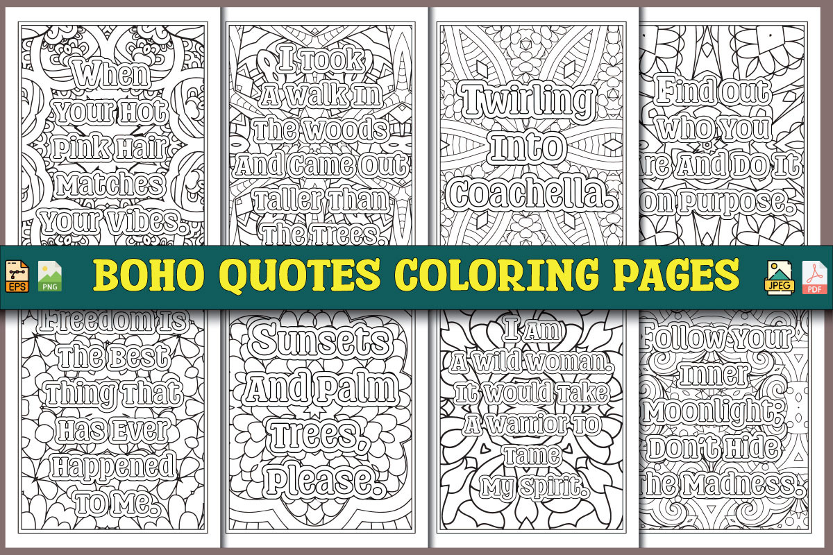 1000 Quotes Coloring Pages, an Object Graphic by protabsorkar11 (Photo 13 of 22)