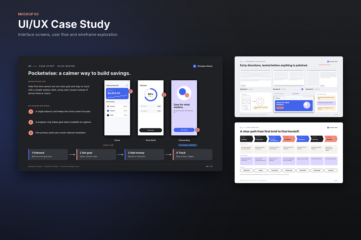 Portfolio & Case Study Presentation, a Presentation Template by novexora (Photo 3 of 5)