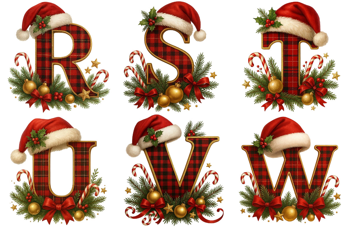 Christmas Alphabet Latter Clipart Pn, an Illustration by Daily.Designs (Photo 2 of 5)
