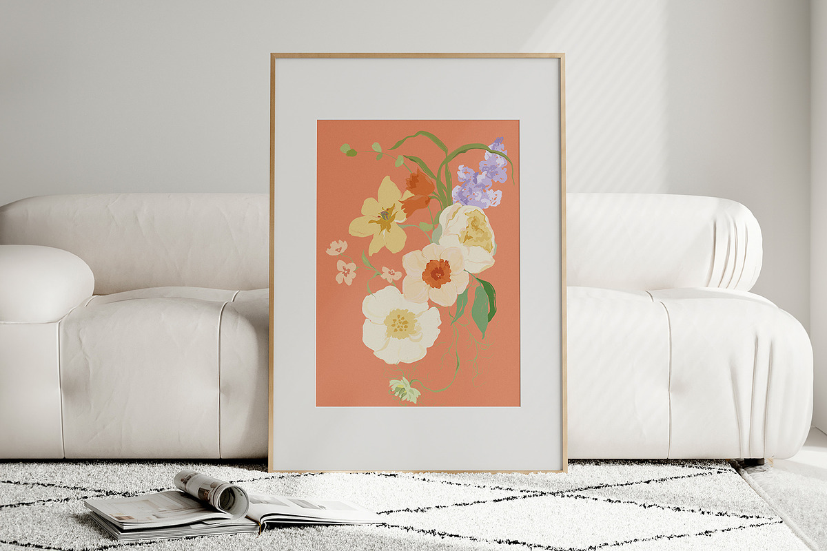 Wildflower garden retro flowers, a Decorative Illustration by Yuliya Derbisheva (Photo 11 of 12)