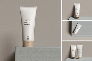 Cosmetic Tube Packaging Mockup
