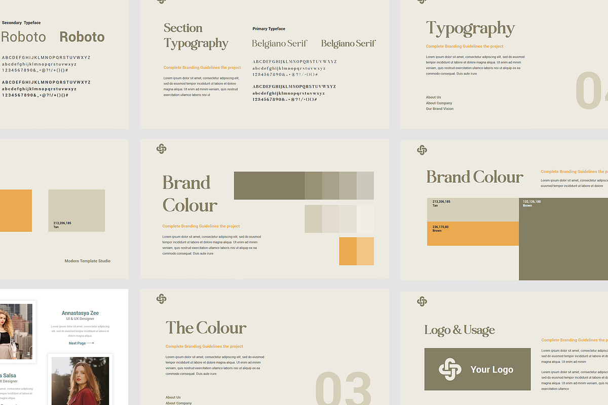 Brand Guideline Powerpoint Template, a Presentation Template by Azruca (Photo 3 of 4)