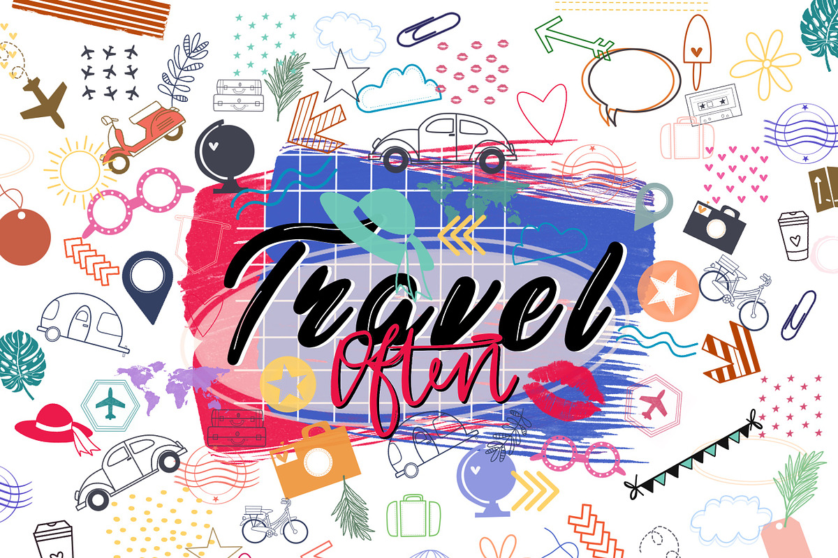 Wanderlust Stamp Pack/Procreate preview 5