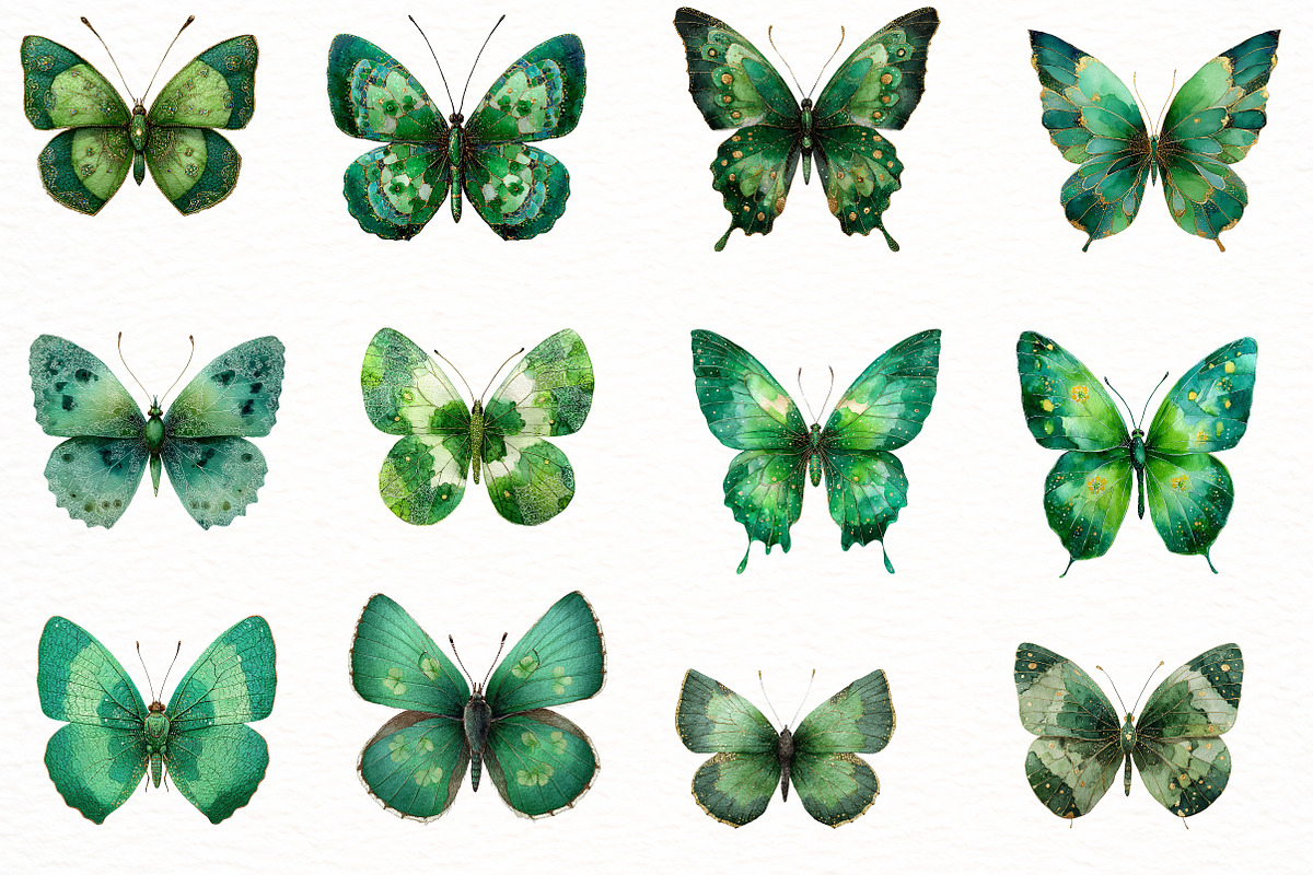 St Patricks Day Butterfly Clipart, an Illustration by Designworld (Photo 4 of 6)
