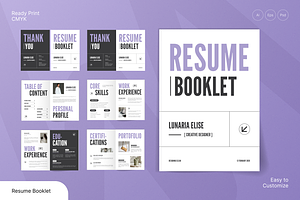 Resume Booklet, a Print Template by Annora Studio
