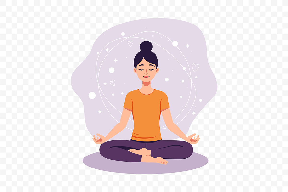 Mindfulness Meditation Mental Health, a Person Illustration by Partikusi Design (Photo 3 of 3)