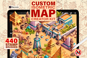 Isometric Map Creator - Civilization, a Brush Add-On by AlexandraArt