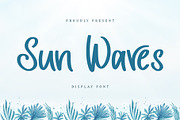 Sun Waves | Display Font, a Handwritten Font by esamaradany (Thumbnail 1 of 8)