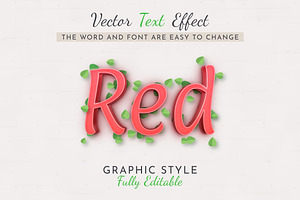 Apple Leaves Editable Text Effect