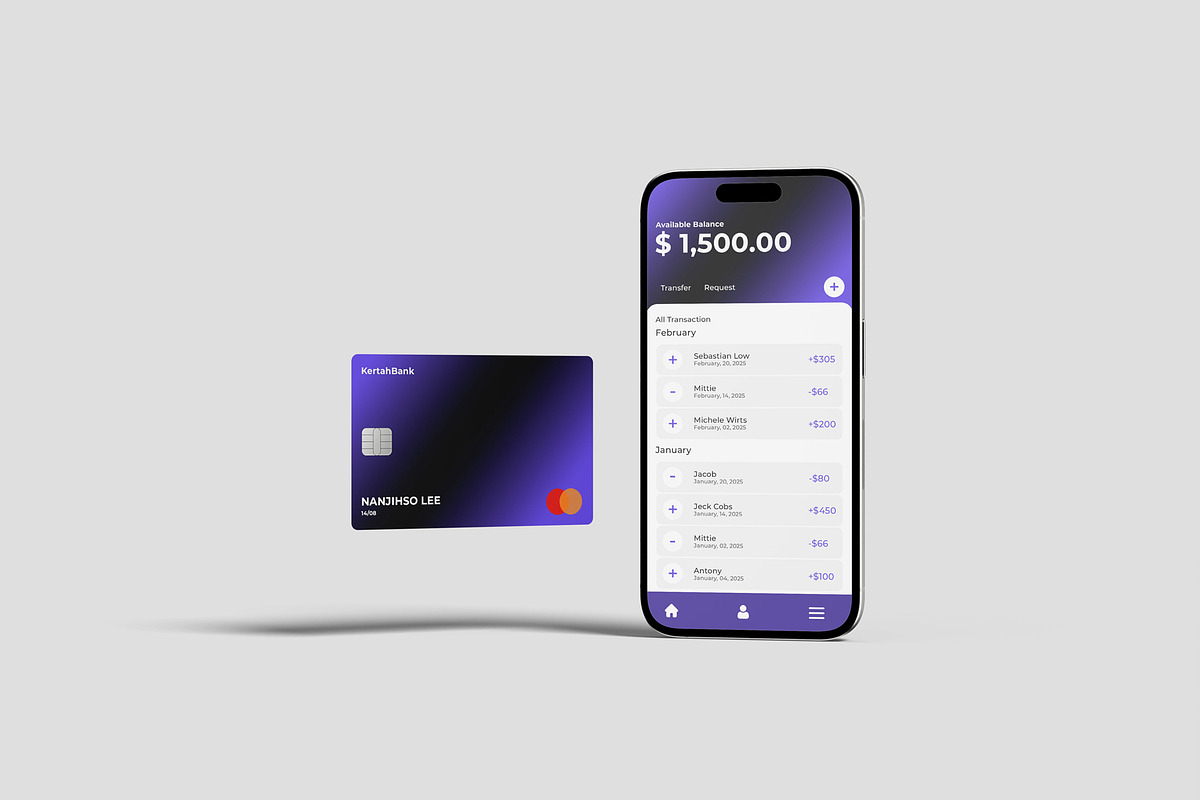 Iphone And Credit Card Mockup, a Product Mockup by scribrostudio (Photo 4 of 11)