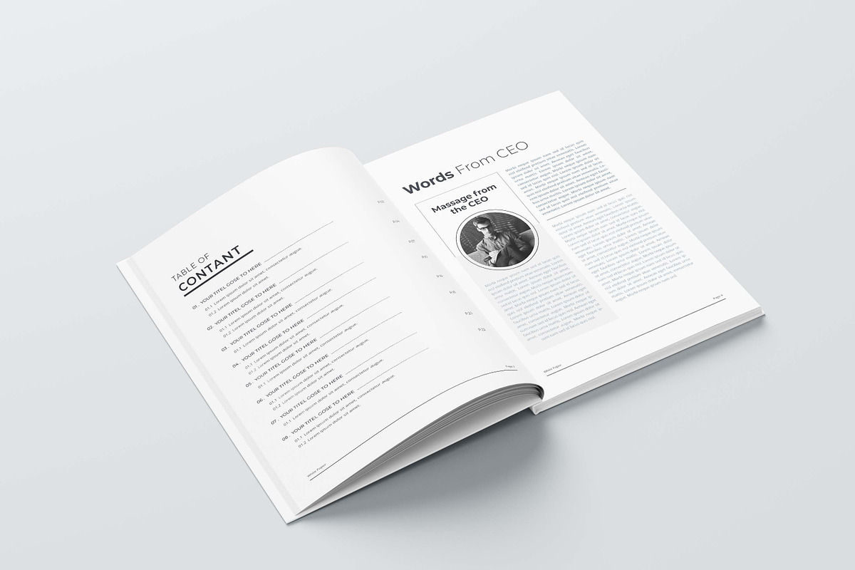 White Paper | MS Word & Canva, a Brochure Template by obayes (Photo 8 of 17)