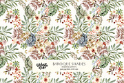 Baroque Shades Watercolor Wallpaper, a Wallpaper Graphic by Webvilla Studio (Thumbnail 1 of 7)