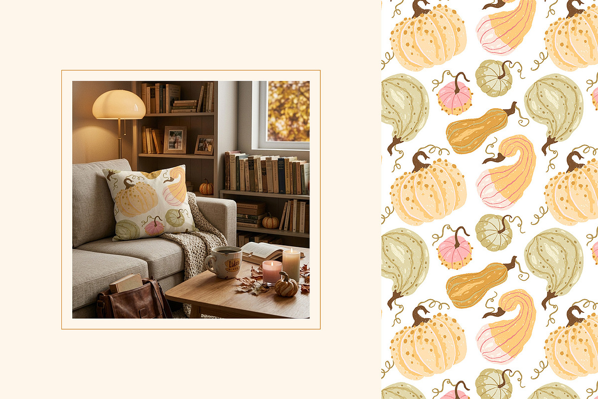Textured Autumn Pumpkins collection, a Seasonal Illustration by Svitlana Kharchuk (Photo 6 of 12)