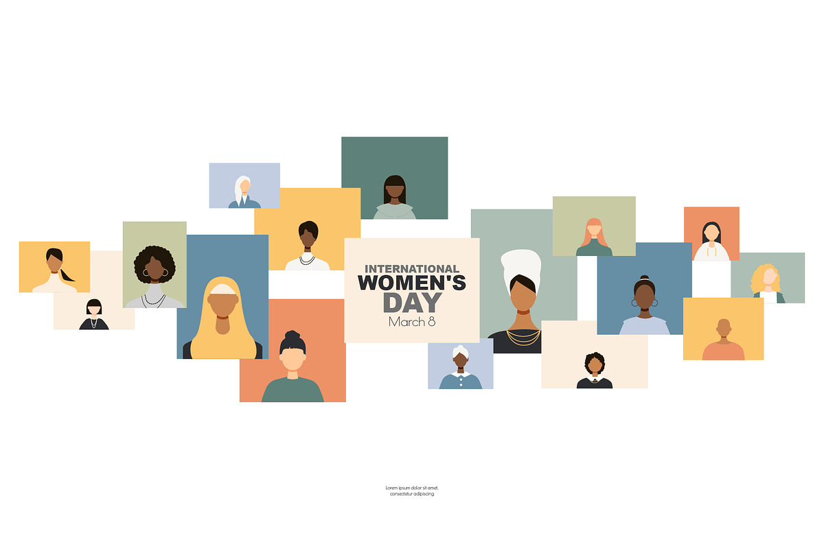 Women's Day set. Modern design, a Person Illustration by Stafeeva (Photo 2 of 7)