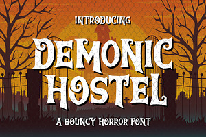 Demonic Hostel, a Font by Bayuktx