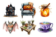 Creepy and Cozy Halloween Clipart, an Illustration by Daily.Designs (Thumbnail 3 of 5)