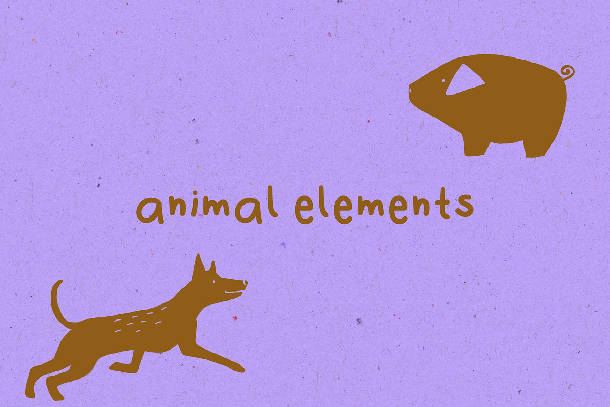 Animal hand-drawn elements, an Object Illustration by StudioSonna (Photo 1 of 6)