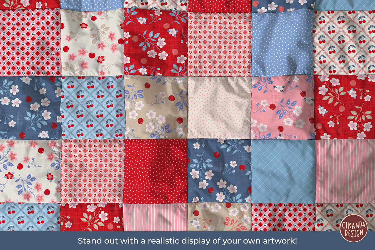 Patchwork Quilt Top Mockup, a Household Mockup by Ciranda Design (Photo 5 of 10)