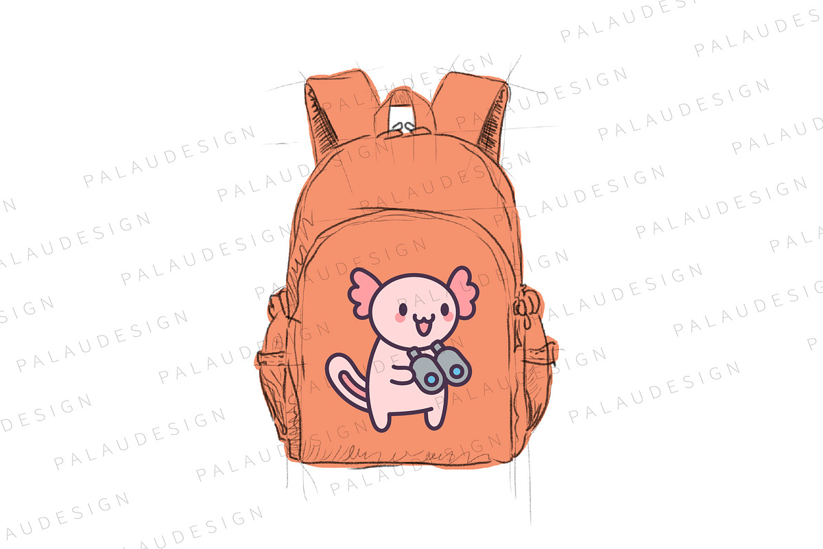 Kawaii Axolotl Jungle Adventure, a Seasonal Illustration by Palau (Photo 8 of 12)