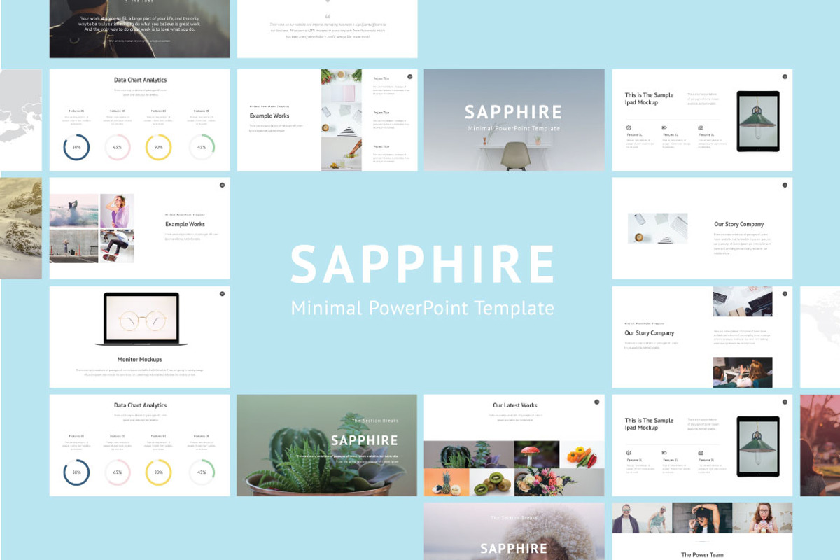 Saphhire Minimal PowerPoint, a Presentation Template by Graphicslide (Photo 7 of 7)