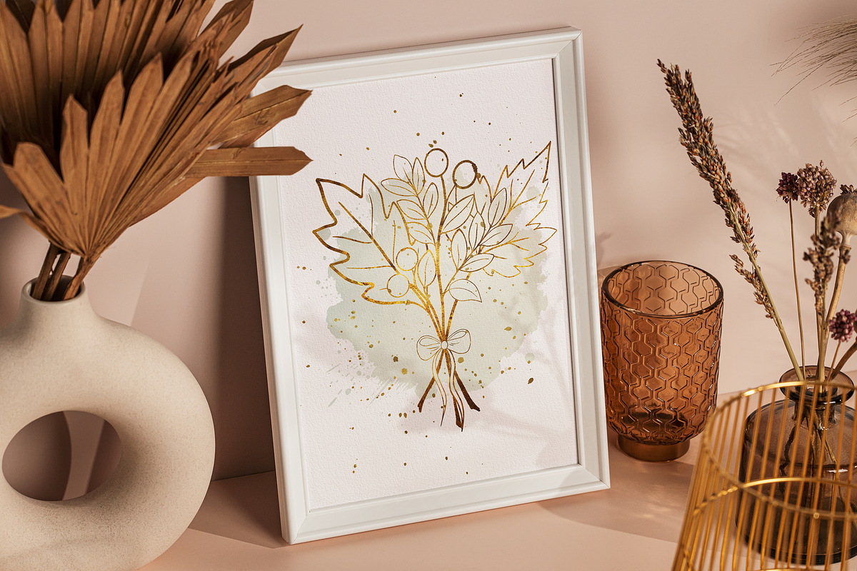 Autumn Elegance Leaf Bundle, a Decorative Illustration by Aurella Art (Photo 5 of 15)