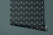 Blue and Beige Wallpaper, a Wallpaper Graphic by Bloomart Studio (Thumbnail 6 of 7)