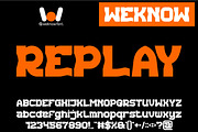 Replay Font, a Font by weknow (Thumbnail 1 of 8)