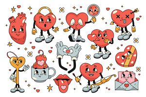 Funny retro or pop art icons for, an Object Illustration by Elegant Solution