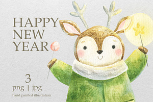 Santa, Deer & Snowman: Christmas, an Animal Illustration by the_myro