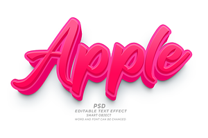 PSD Apple Editable Text Effect