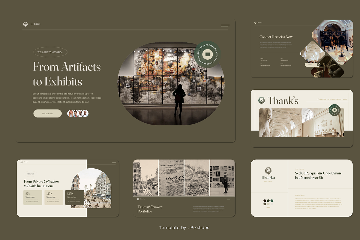 History & Museum PowerPoint, a Presentation Template by Pixslides (Photo 6 of 7)