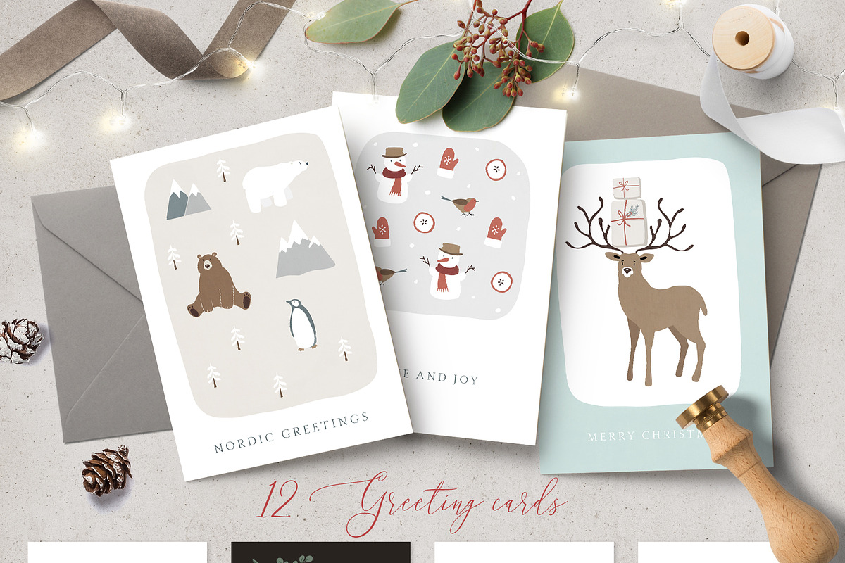 Charming Christmas card, map creator, a Seasonal Illustration by Tabita's shop (Photo 9 of 15)