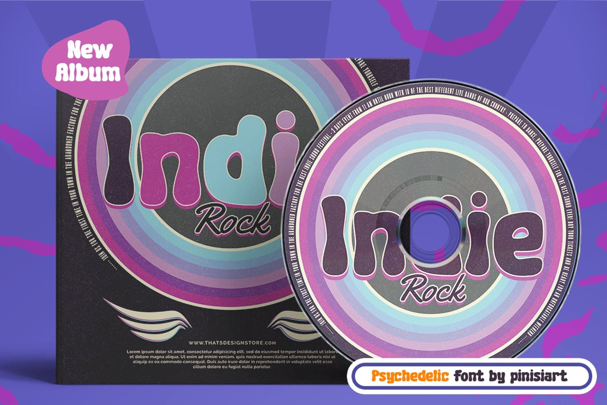 LUCID DREAM – Psychedelic Fun Font, a Sans Serif Font by Pinisi ART (Photo 4 of 10)