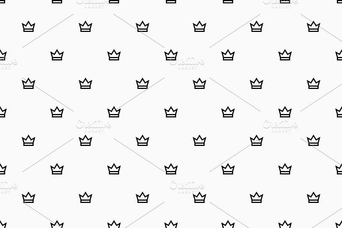 Seamless crown pattern background, a Pattern Graphic by Neopat (Photo 3 of 9)