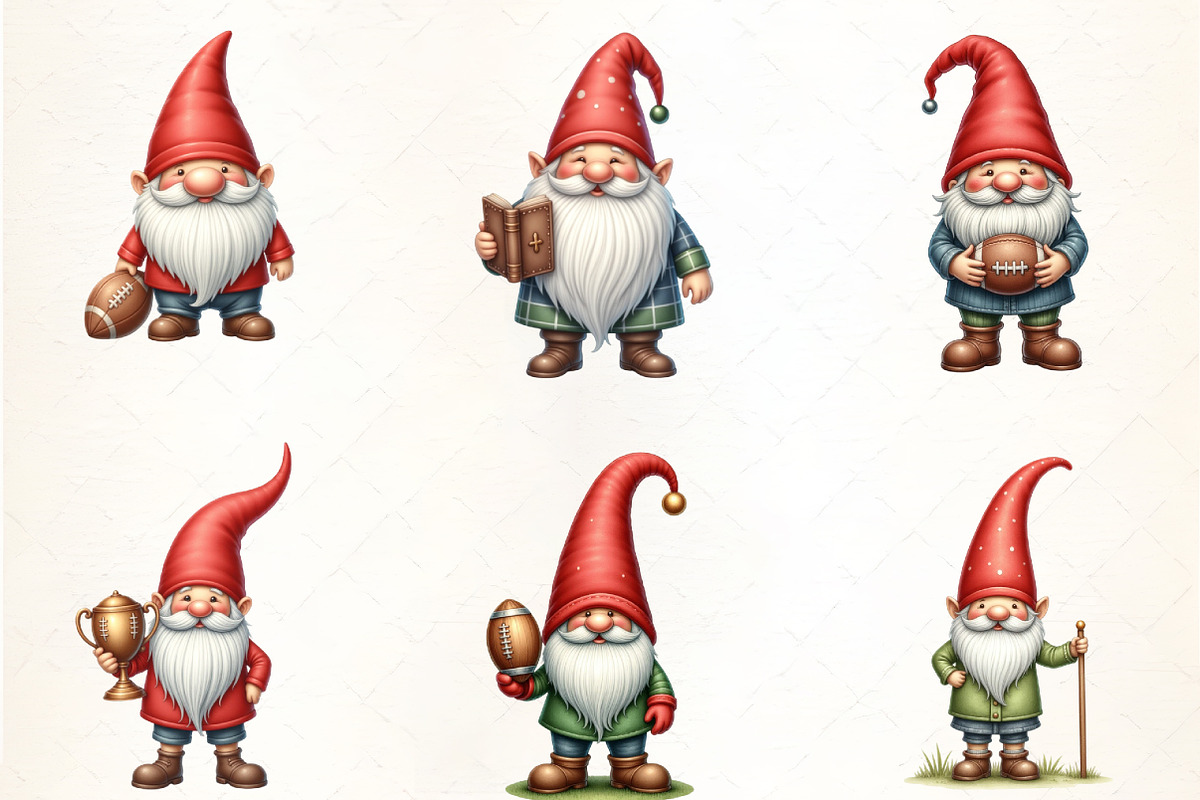 Adorable American Football Gnome, an Illustration by CrexoraLab (Photo 1 of 5)
