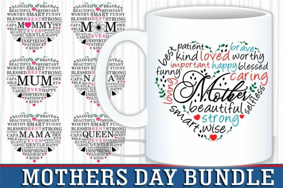 Mothers Day SVG Design Bundle, an Object Graphic by D2PUTRI (Photo 5 of 27)